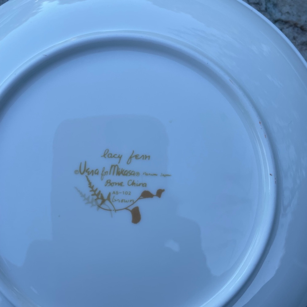 Six Mikasa 6” plates one china “Lacy fern” - Picture 6 of 6